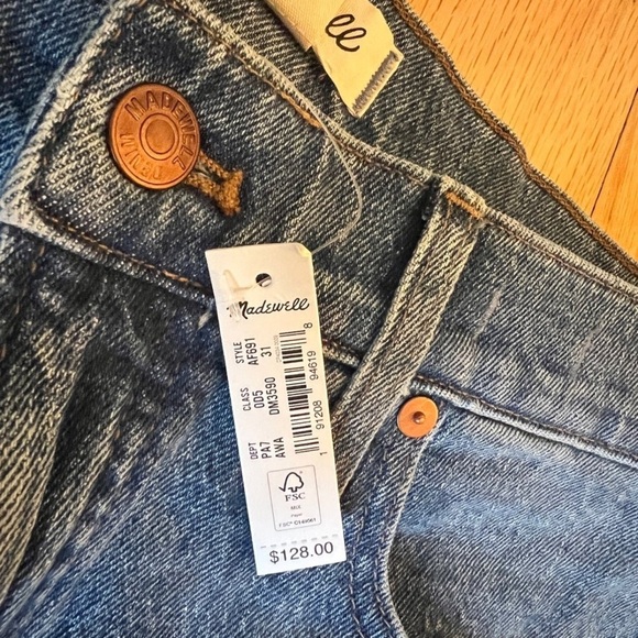 Madwell Perfect Vintage Jean Raw Hem 31 medium wash - Picture 3 of 12